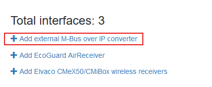 Add external M-Bus over IP converter